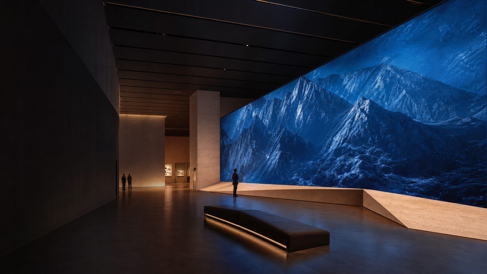 概念图:LED显示与展陈空间一体化